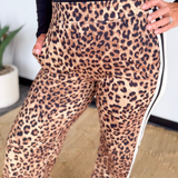 Animal Print Buttery Soft Side Stripe Pants