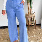 Blue Wide Leg Everyday Sweatpants