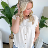 Natural Linen Sleeveless Top