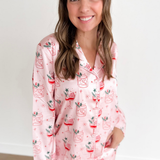Christmas Cocktails Satin PJ Set