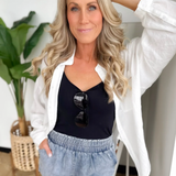 White Soft Linen Button Down Shirt