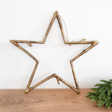 Metal Twig Star Ornament