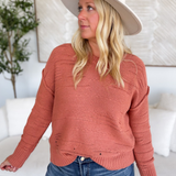 Isabel Distressed Relaxed Sweater