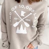 Land of 10K Lakes Heather Stone Crewneck