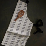 100% Cotton Apron & Wood Spatula Set