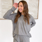 Two Tone Soft Knit Lounge Top (3 Colors)