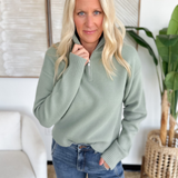 Sage Half Zip Knit Pullover