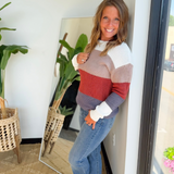 Multi Color Block Knit Sweater