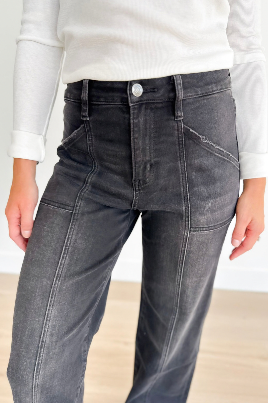 Kenna High Rise Wide Ankle Mica Denim