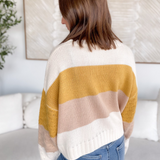 Jade Taupe/Mustard Knit Sweater