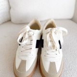 Parker Lace Up Sneakers-Off White & Black