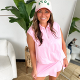 Taffy Bubble Hem 1/2 Zip Top