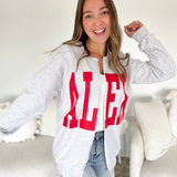 Alex Split Crew Grey Cardigan