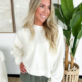 Ivory Fuzzy Knit Sweater