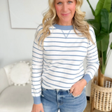 Lightweight Striped Crewneck Top (2 colors)
