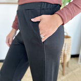 Lainey Elastic Waist Straight Leg Pants (2 Colors)