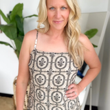 Sand Wallpaper Pattern Mini Dress