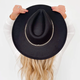 Chain Band Fedora Hat