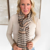Neutral Shadow Stripe Scarf