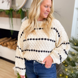 Allison Striped Relaxed Fit Knit Sweater