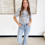 His Life Saved My Life. Romans 5:8 Graphic Tee