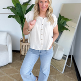 Natural Linen Sleeveless Top