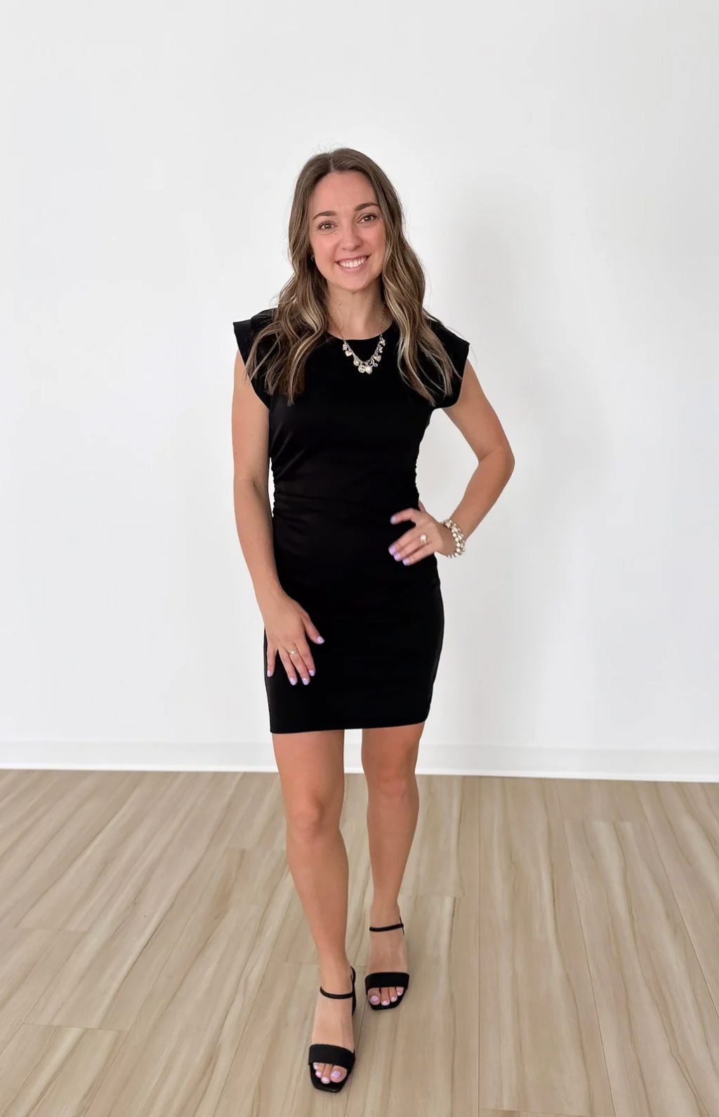 Cinched Waist Sleeveless Mini Dress-Black – Creative Touch Boutique