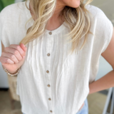 Natural Linen Sleeveless Top