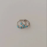 Lainey Turquoise Hoops