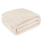 Buttery Soft Fluffy Cream Knit Blanket