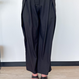 Lea Black Wide Leg Trousers