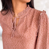 Gianna Patterned Long Sleeve Top