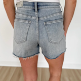 Jenny High Rise Light Denim Shorts