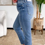 Straight Leg Light Wash Just Black Denim Jeans