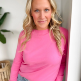 Lightweight Pink Crewneck Top