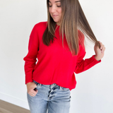 Red Soft Knit Sweater