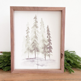 Watercolor Pines Sign