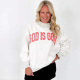 Ash Grey Jesus Mock Neck Sweatshirt