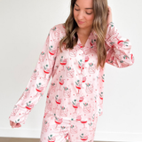 Christmas Cocktails Satin PJ Set