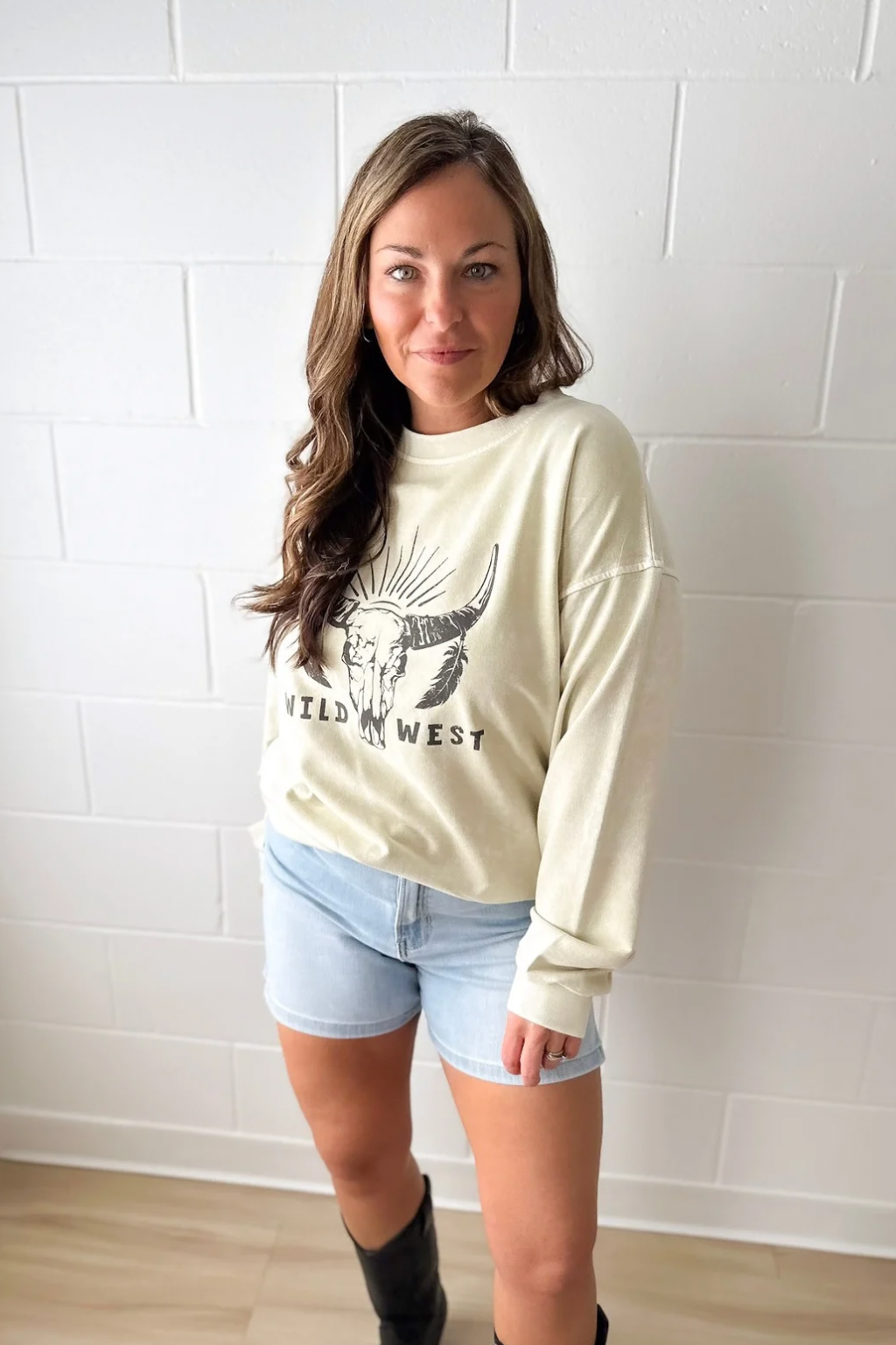 Wild West Long Sleeve Graphic Top