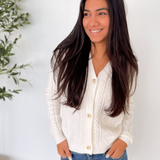 Shaelyn Cable Knit Button Cardigan