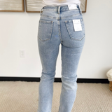 Scottie High Rise Straight Flaying Monkey Jeans