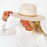 Chain Band Fedora Hat
