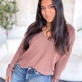 Raegan V-Neck Ribbed Sweater