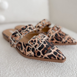 Leopard Pointed Toe Mule