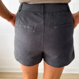 Black Suede Lightweight Shorts