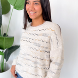 Melody Textured Ivory Sweater