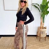 Animal Print Buttery Soft Side Stripe Pants