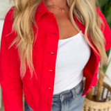 Red Judy Blue Denim Jacket