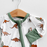 Christmas Tree Dino Bamboo Romper